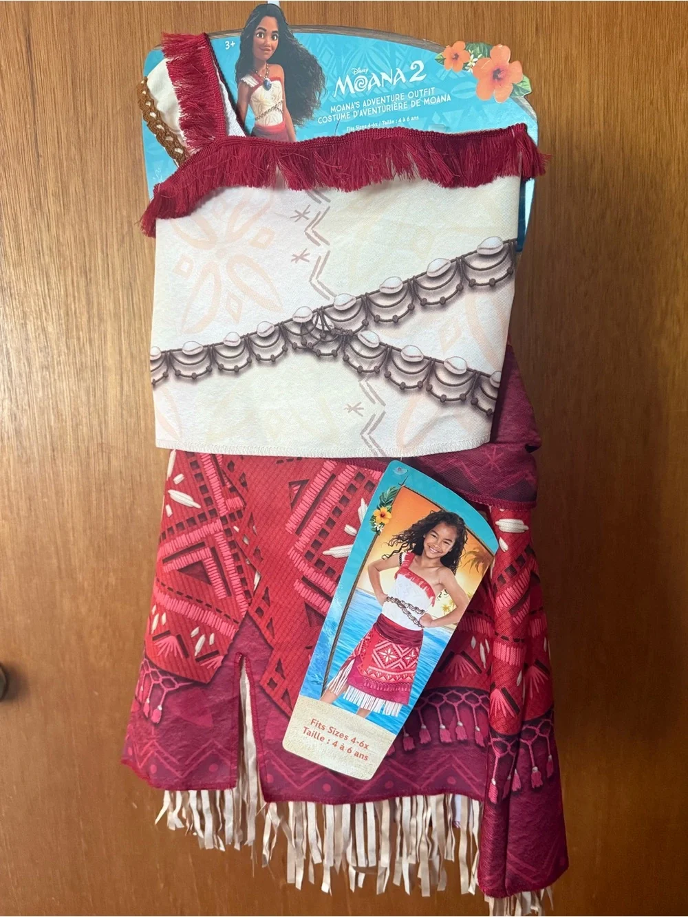 Disney Moana 2 Girls Red and White Adventure Costume